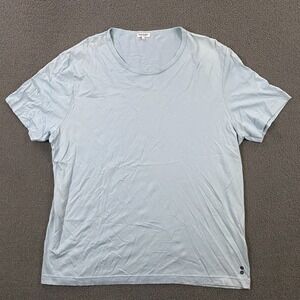 Ron Dorff T-Shirt Mens 2XL Short Sleeve Crewneck Cotton Lightweight Blue